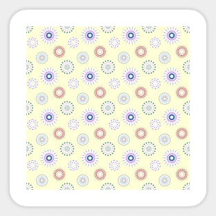 repeating abstract pattern of dotted circles in delicate colors Sticker